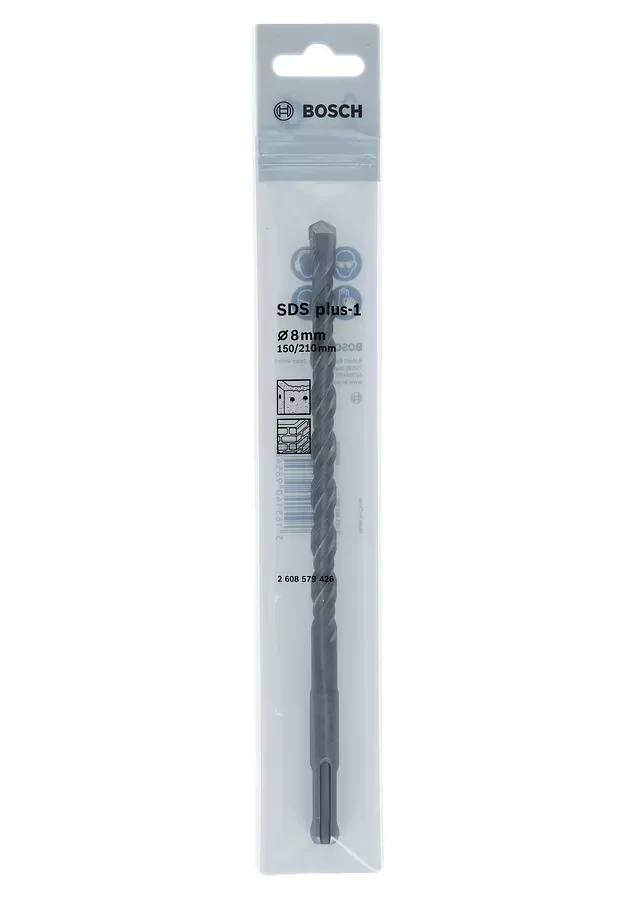 Bosch SDS-Plus-1 Hammer Drill Bit (4 Flute) 6x150x210mm (2608579419) - Image 2