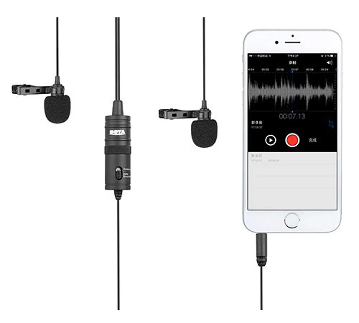 BOYA BY-M1DM Dual Lavalier Universal Microphone with a Single 1/8 Stereo Connector for Smartphones DSLR Camears Camcorders - Image 3