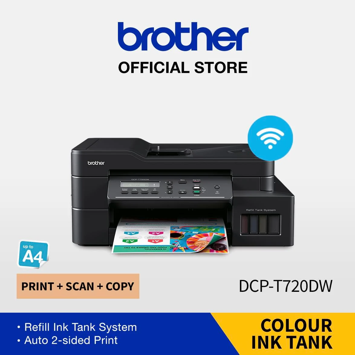 Brother DCP-T720DW Wireless All in One Ink Tank Printer - Image 2
