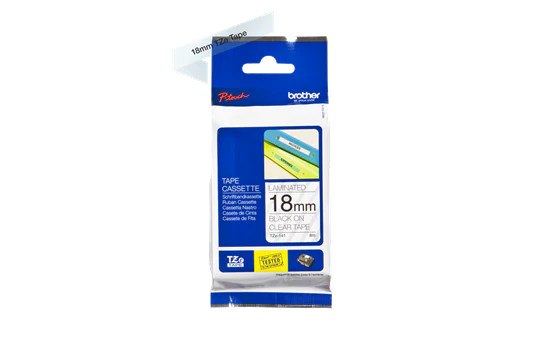 Brother TZe-141 Labelling Tape Cassette – Black on Clear, 18mm wide - Image 3