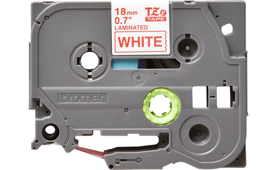 Brother TZe-242 Labelling Tape Cassette – Red on White, 18mm wide - Image 3