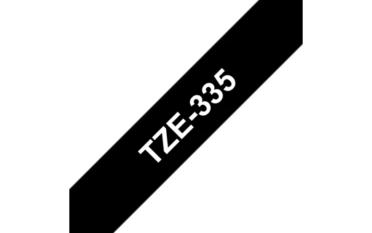 Brother TZe-335 Labelling Tape – White on Black, 12mm wide - Image 3