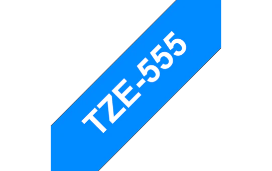 Brother TZe-555 Labelling Tape Cassette – White On Blue, 24mm wide