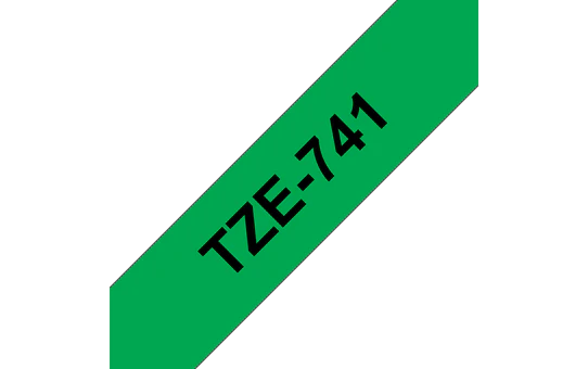 Brother TZe-741 Labelling Tape Cassette – Black on Green, 18mm wide - Image 3