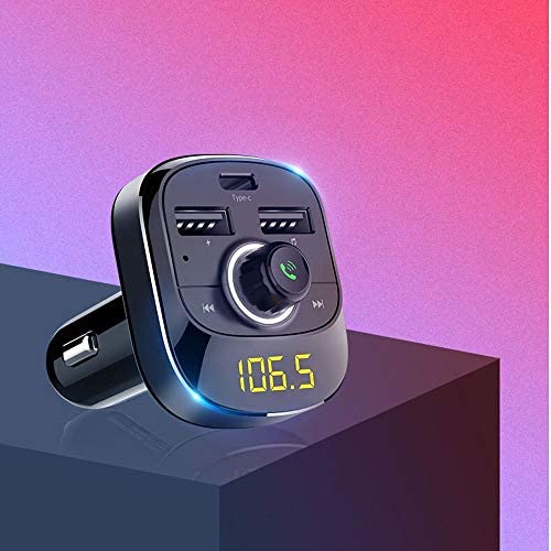 Budi Car FM Transmitter Modulator with Bluetooth-  FM , Car Battery Voltage Display