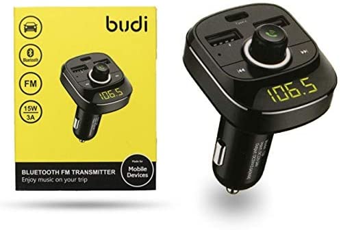 Budi Car FM Transmitter Modulator with Bluetooth-  FM , Car Battery Voltage Display - Image 2