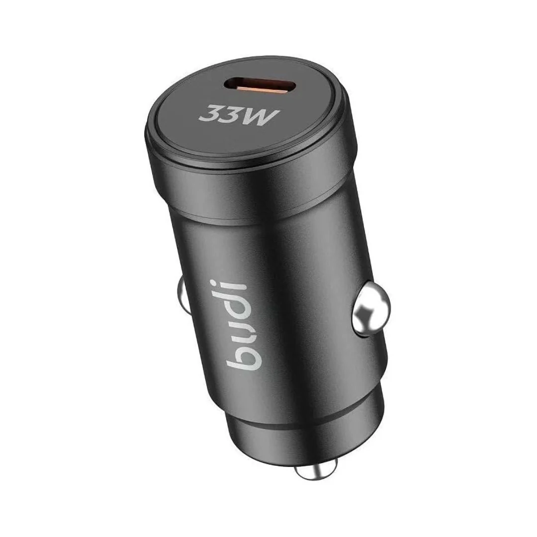 Budi CC602TB 33W Mini Car Charger – Compact Fast Charging Adapter Only with High Power Output for Smartphones, Tablets and USB Devices
