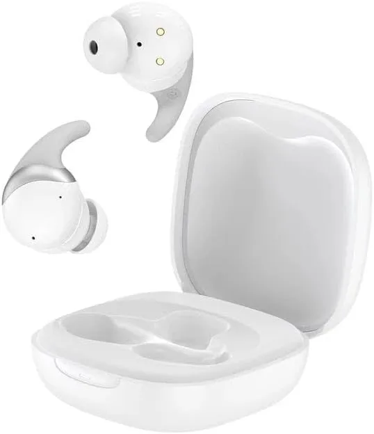 Budi EP61W Wireless Bluetooth Earbuds – True Wireless Stereo Earphones with Charging Case & HD Microphone