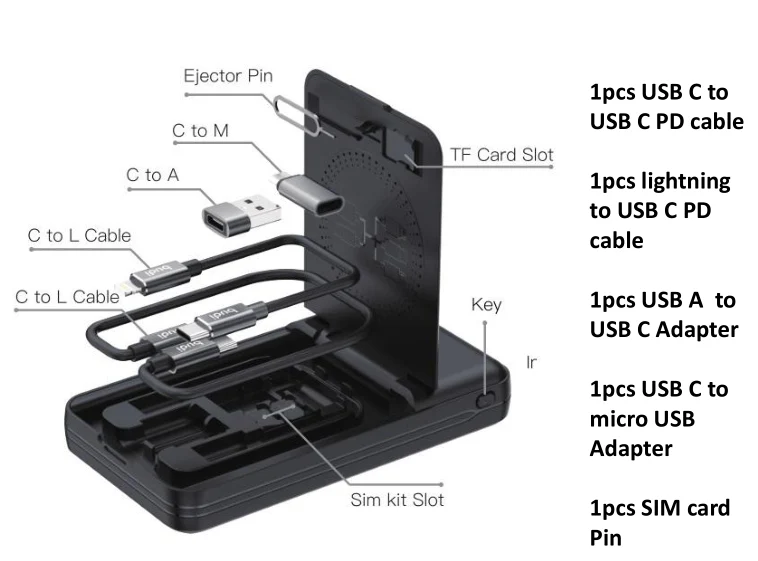 Budi Multi-functional Power Box - 20000mAh Capacity , Wireless Charging - Image 2