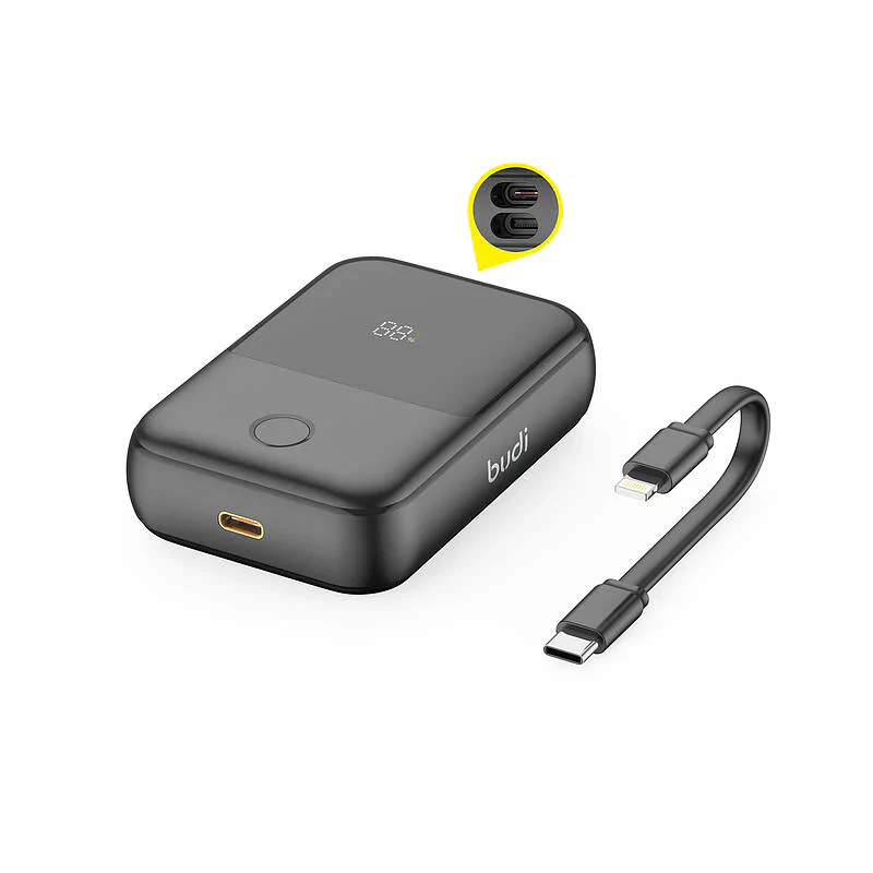 Budi PB086B 10000mAh PD 20W Power Bank – Fast Charging Portable Charger with USB-C Power Delivery - Image 5