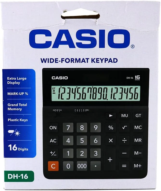 Casio DH-16-BK Practical Calculator - 16 digit. Extra large display - Image 2