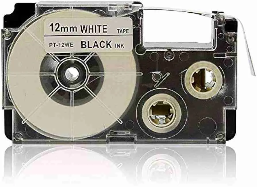 Casio PT-12WE 12mm x 8m black on white label tape – Ensures clear, durable labeling for organized and professional identification at home, office, or business use - Image 4
