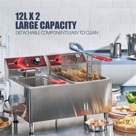 Ramtons CT/674 Double Tank Fryer – High-Capacity, Fast & Even Frying, Durable Stainless Steel, Ideal for Home, Office & Commercial Kitchens - Image 3
