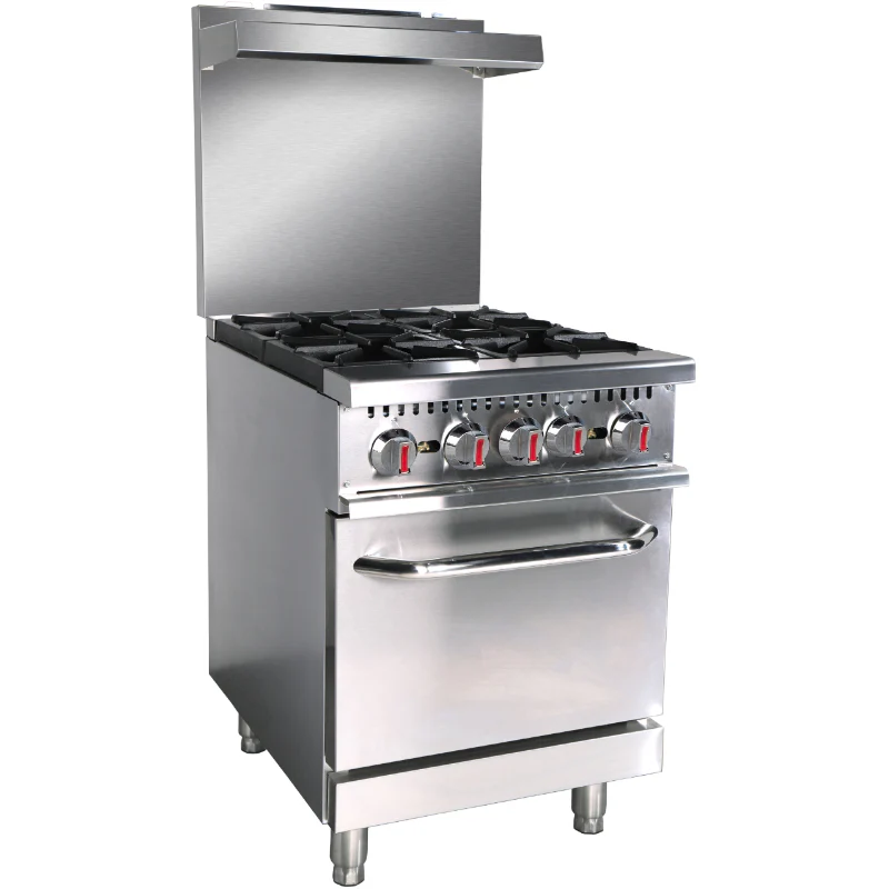 Caterina CT/459 4-Burner 20" Range with Standard Gas Oven – Powerful Heating, Large Oven Capacity, Adjustable Burners, Durable and Easy-to-Clean, Perfect for Home and Commercial Kitchens