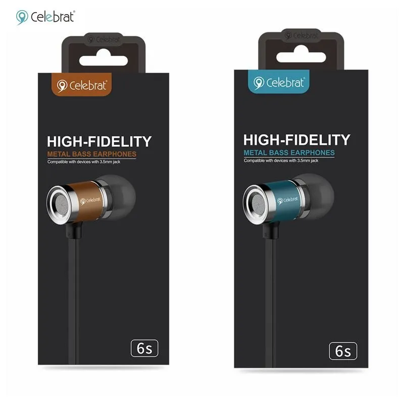 Celebrat 6S Hight-Fidelity Metal Earphones - Noise Isolation with heavy Bass - Image 2