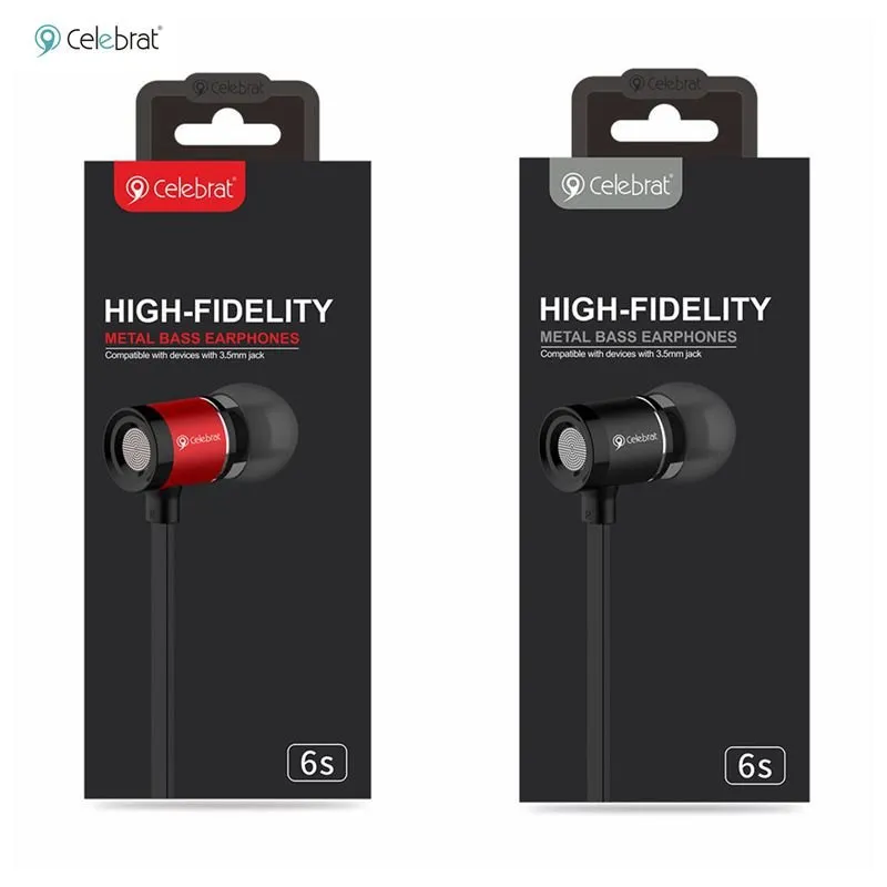 Celebrat 6S Hight-Fidelity Metal Earphones - Noise Isolation with heavy Bass - Image 4