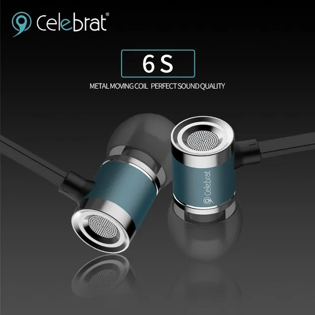 Celebrat 6S Hight-Fidelity Metal Earphones - Noise Isolation with heavy Bass - Image 5