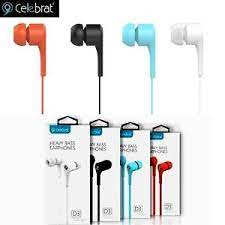 Celebrat D3 Heavy Bass In-Ear Earphones - With Microphone, Cable length:1.2m - Image 3