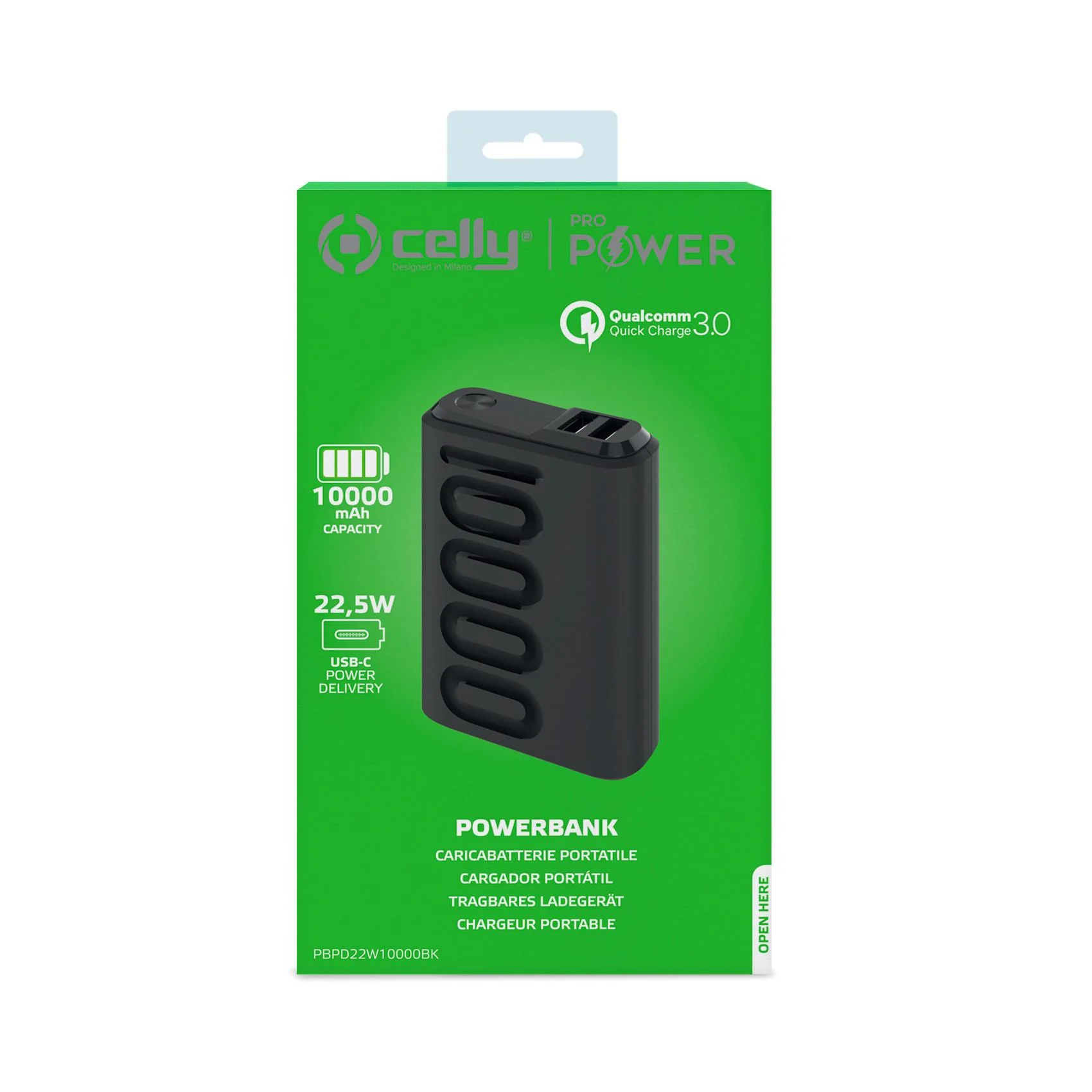 Celly PBPD22W10000 10000mAH Wireless Power Bank - two USB-A output ports - Image 4