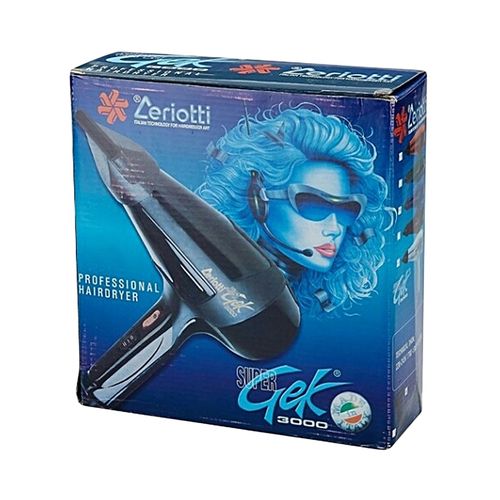 Ceriotti Super GEK 3000 Blow Dry Hair Dryer - Auto power-off overheating, Long life AC Motor, Power supply 1800W