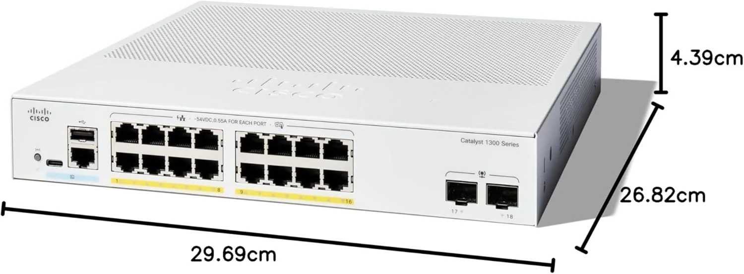 Cisco C1300-16P-2G Catalyst 1300 16-Port GE PoE Managed Switch – High Performance Networking - Image 3