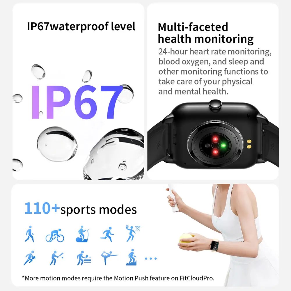COLMi C61 Smartwatch- 118 Fitness Modes, IP67 Water Resistance, 230 mAh Battery Capacity - Image 9
