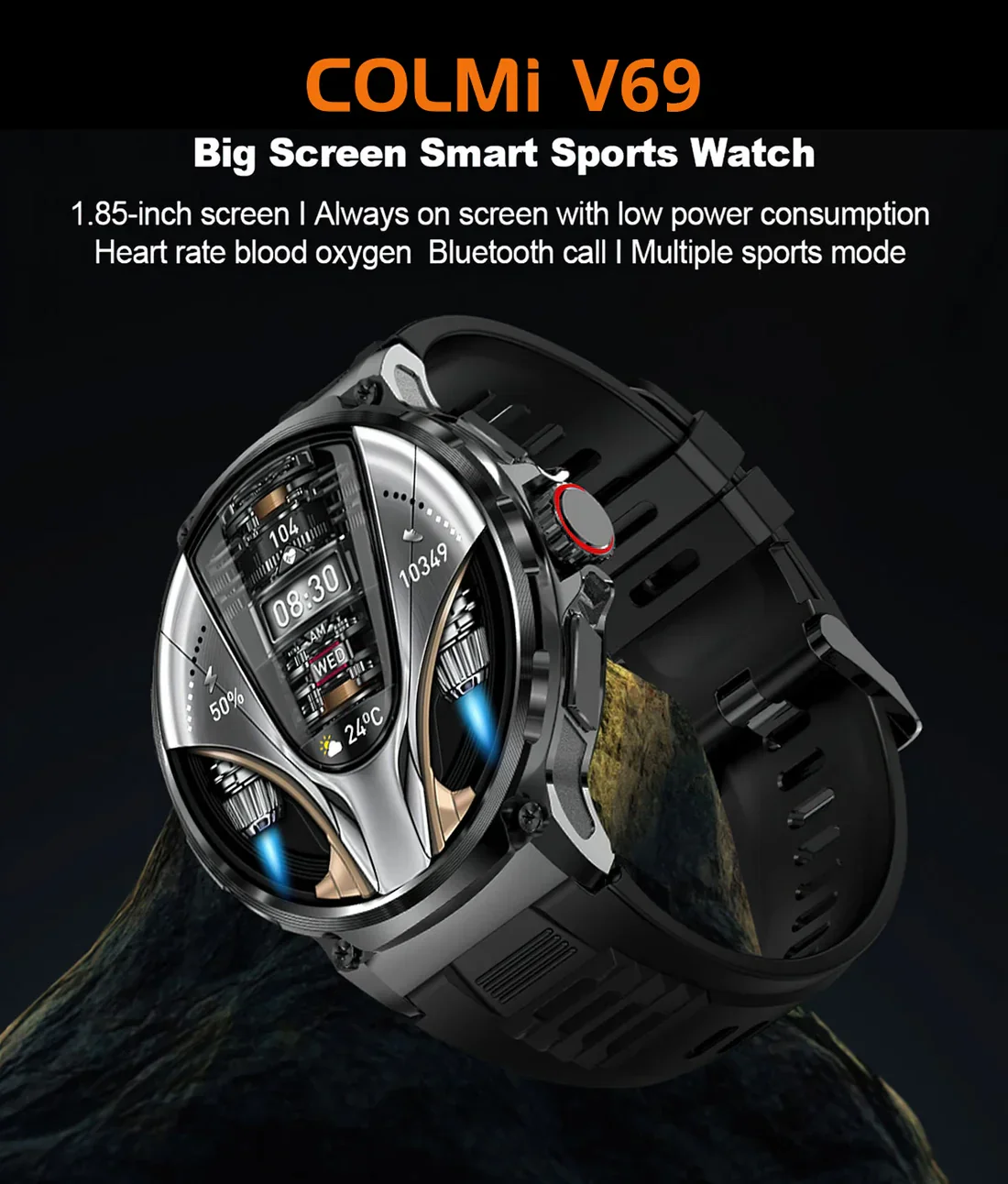 COLMI V69 1.85 Inch HD Bluetooth Call 710mAh Smartwatch - Image 4