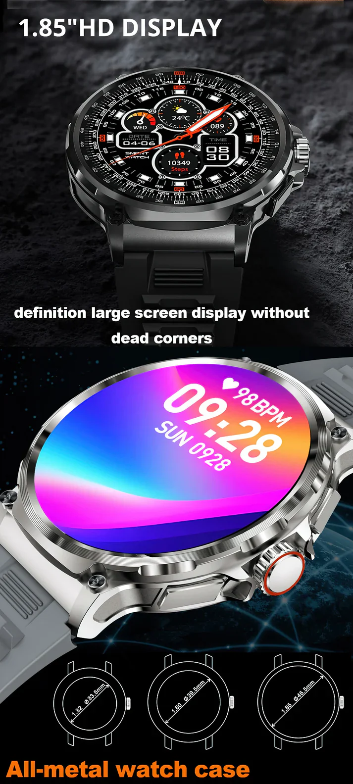 COLMI V69 1.85 Inch HD Bluetooth Call 710mAh Smartwatch - Image 5