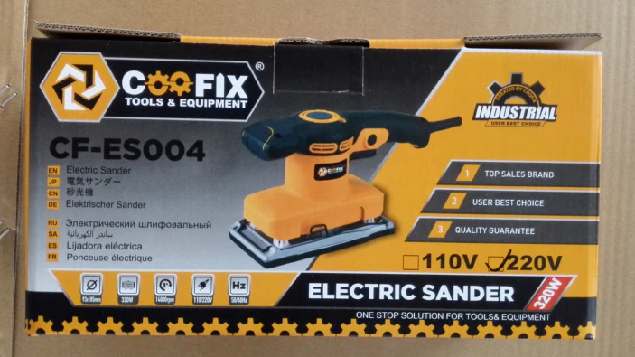 Coofix CF-ES004 320W Electric Sander – Powerful Wood & Metal Finishing Tool for DIY & Professional Use - Image 2
