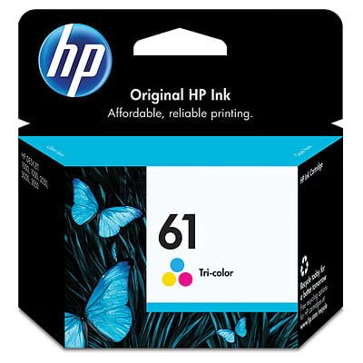 HP Deskjet 1010 Printer Ink Cartridge - HP 61 Tri-colour Original Ink Cartridge (CH562WN)
