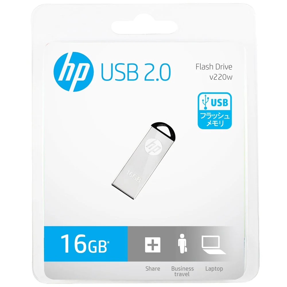 HP V220 16GB USB 2.0 Flash Drive - Silver - Image 3
