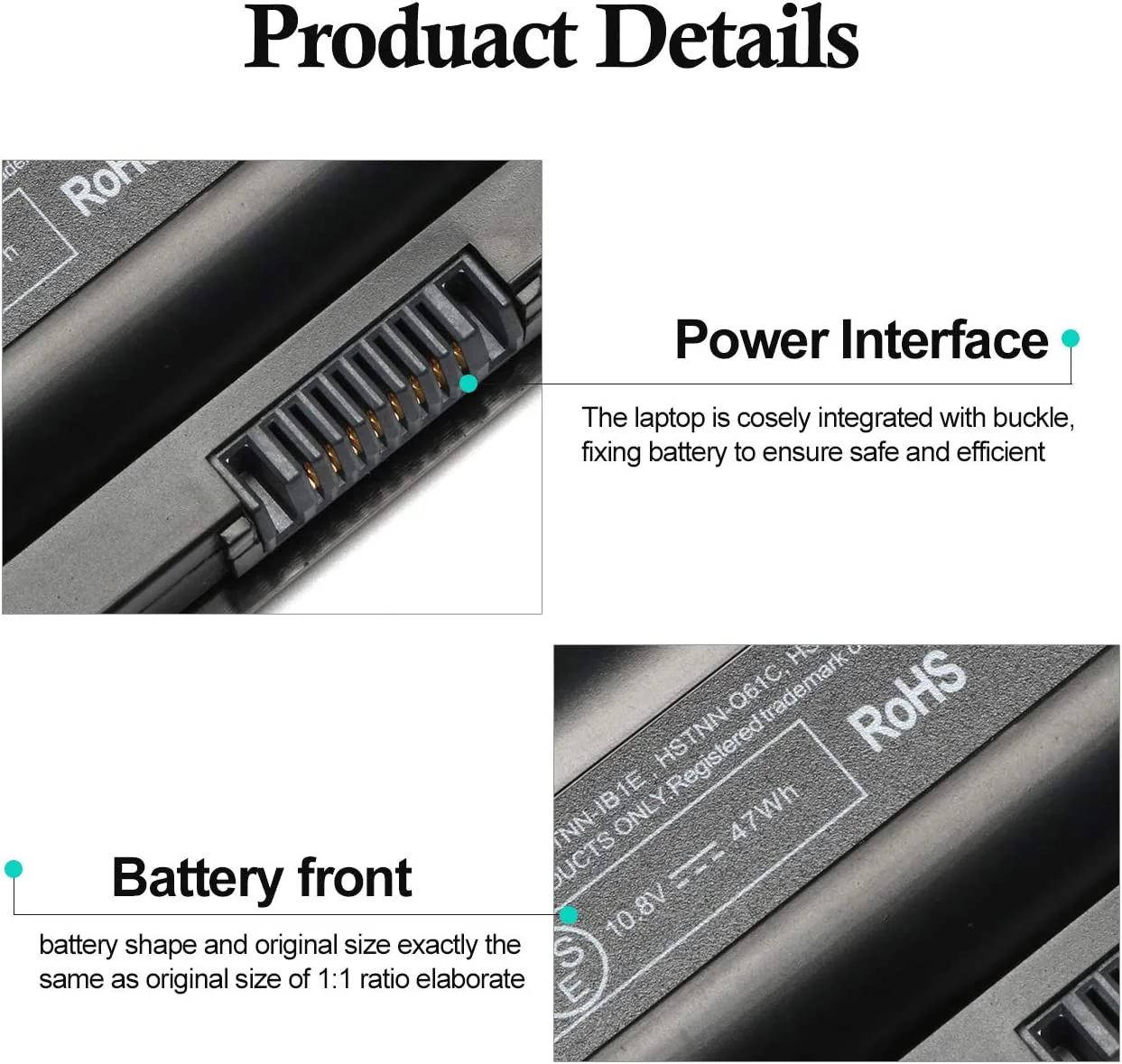 New MU06 MU09 Replacement Notebook Battery for HP Compaq Presario CQ42 CQ32 CQ43 CQ56 CQ62 CQ630 CQ72 Pavilion G6 G7 - B-06-HP-57 - Image 4