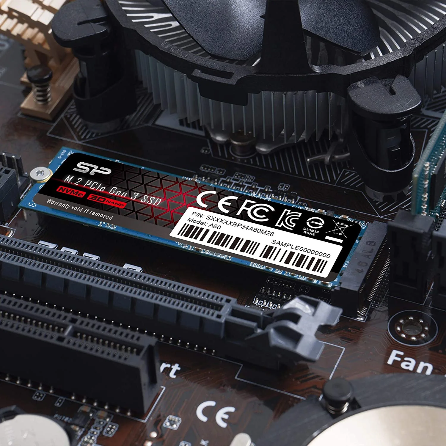 Silicon Power 256GB NVMe M.2 PCIe Gen3x4 2280 TLC SSD(B07L6FJS7V) - Image 2