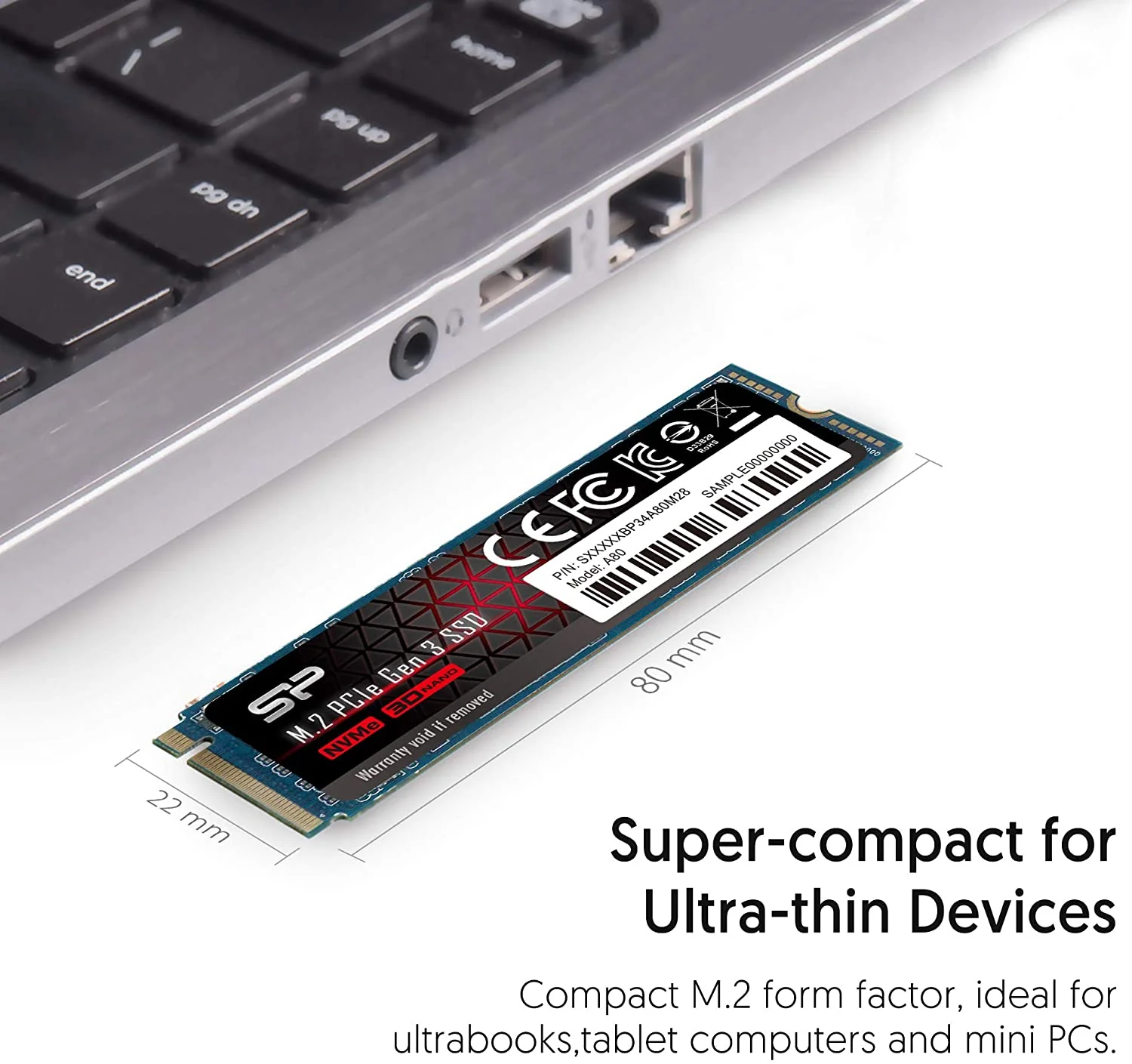 Silicon Power 256GB NVMe M.2 PCIe Gen3x4 2280 TLC SSD(B07L6FJS7V) - Image 4
