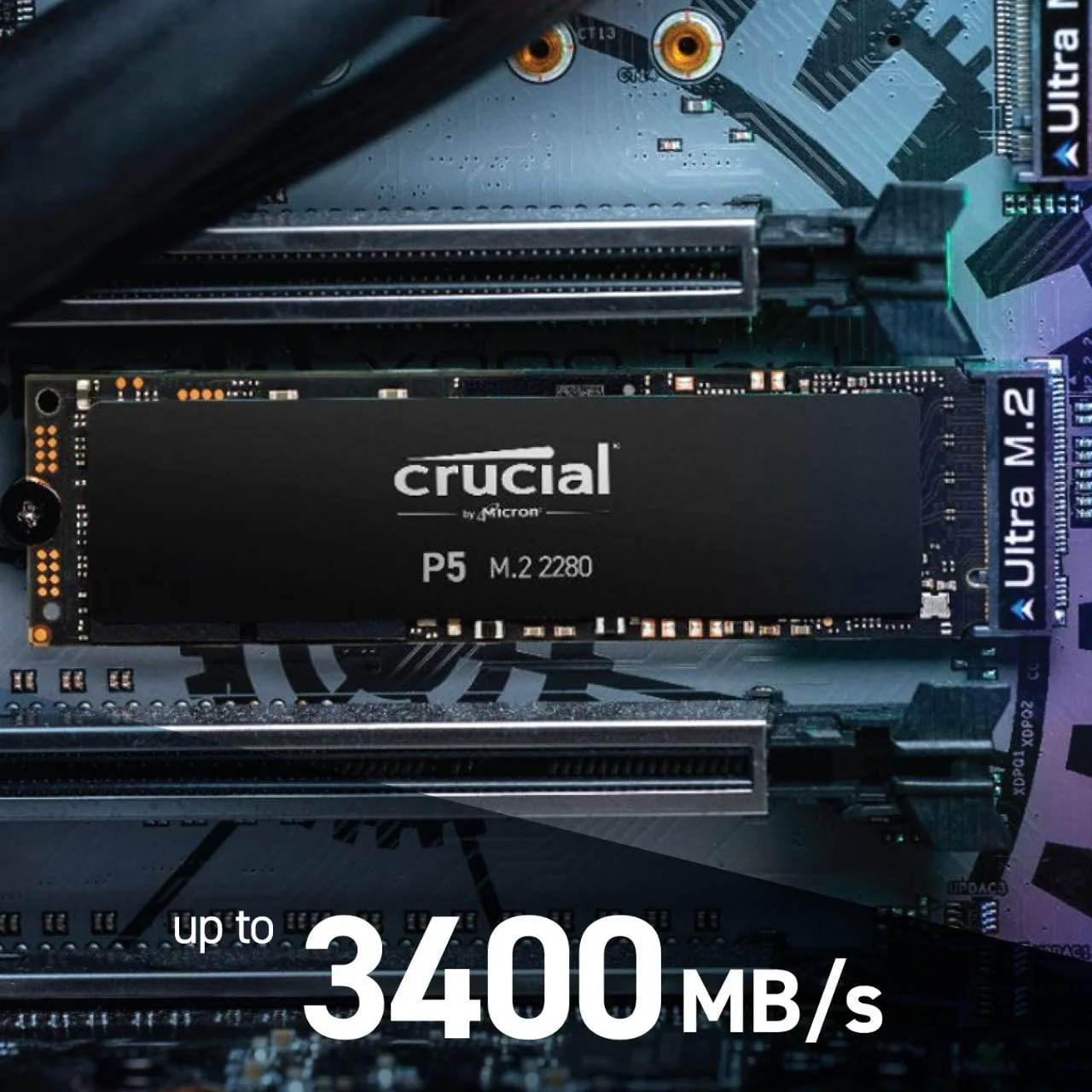 Crucial P5 250GB PCIe M.2 2280SS Internal SSD (CT250P5SSD8) - Image 3