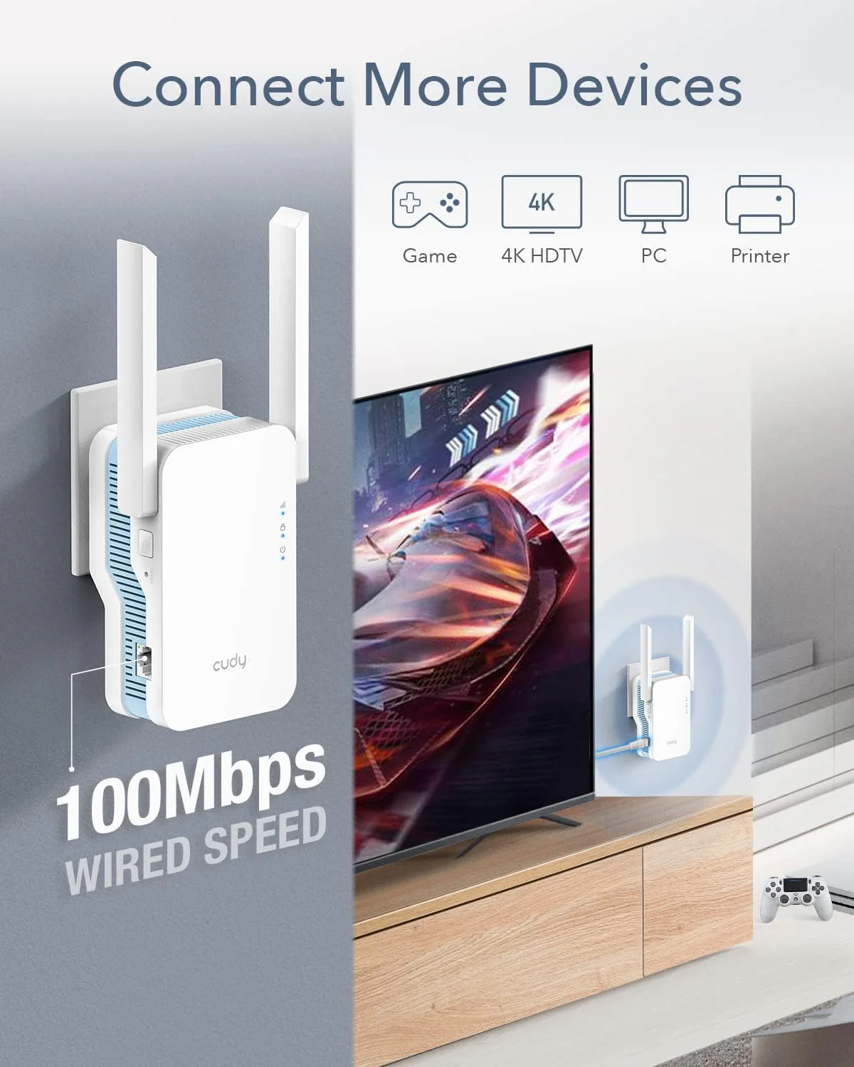 Cudy AC1200 Dual-Band Wi-Fi Range Extender with Mesh (RE1200) - Image 5
