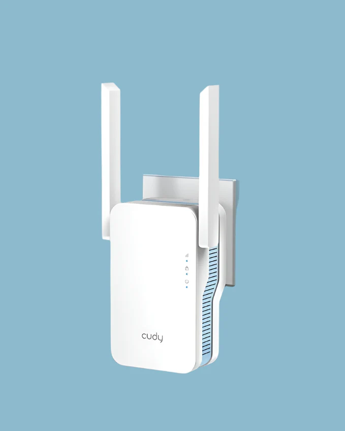 Cudy AC1200 WiFi Range Extender, 1.2Gbps Home Signal Booster, Dual Band 5GHz/2.4GHz, Coverage up to 1500 Sq.ft for 30 Devices, AP Mode, Mesh Support, RE1200