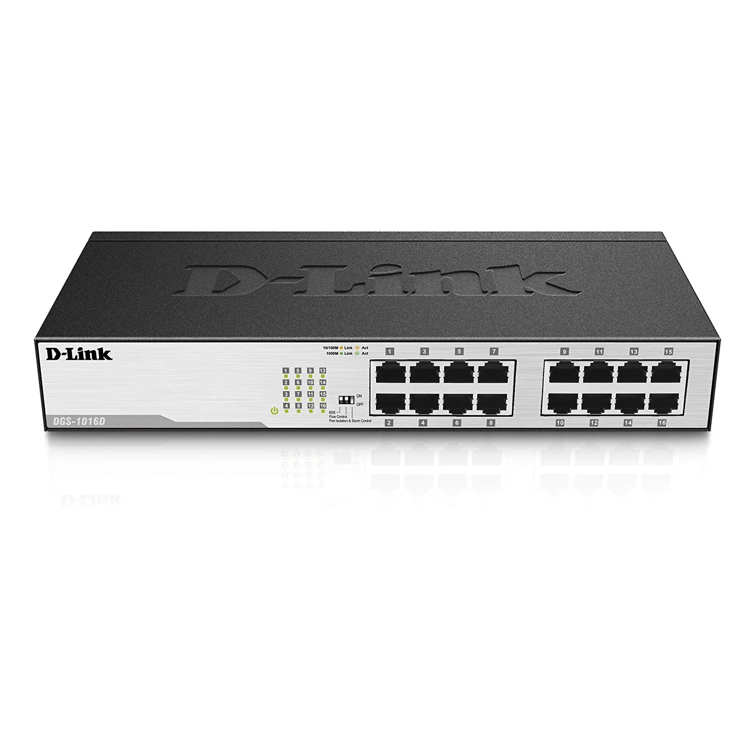 D-Link 16-Port Gigabit Unmanaged Desktop or Rackmount Switch (DGS-1016D) - Image 3