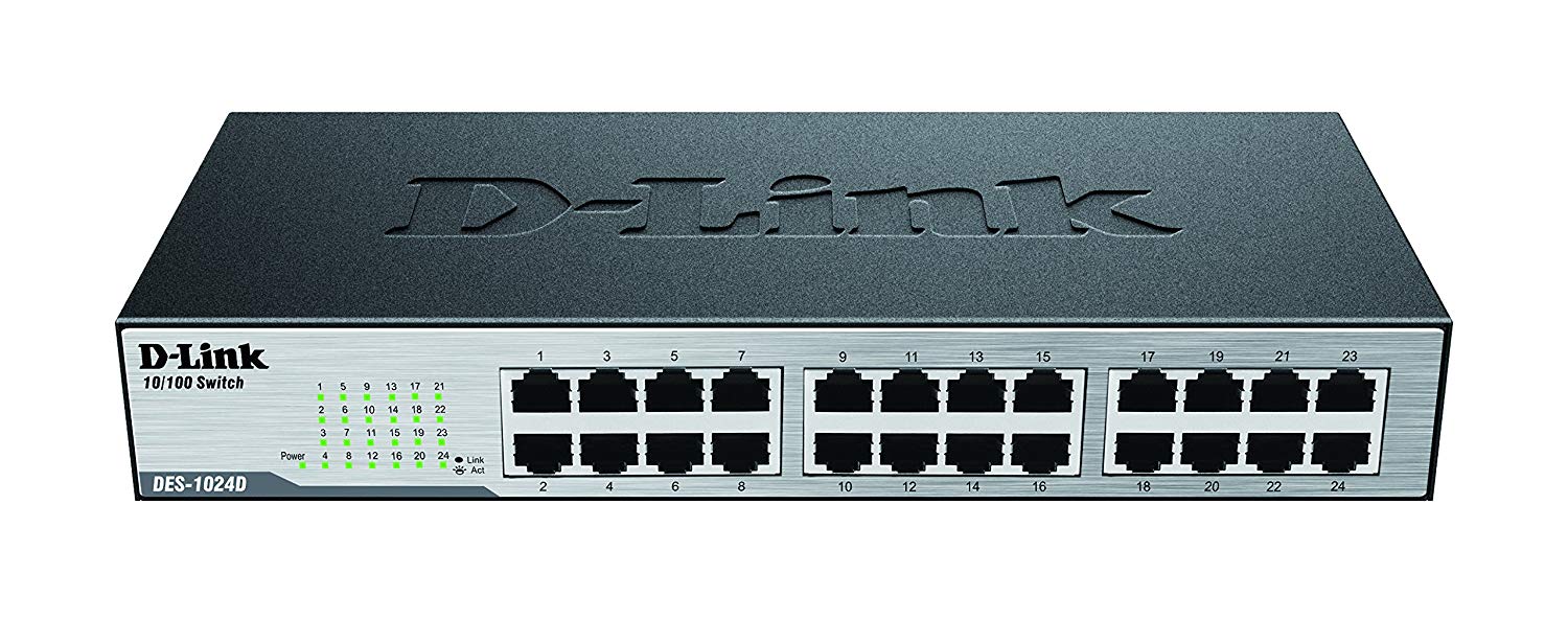 D-Link 24-Port 10/100 Unmanaged Desktop or Rackmount Switch (DES-1024D) - Image 3
