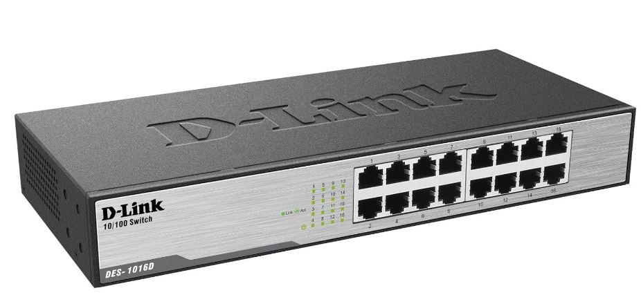 D-Link DES-1016D 16-Port Unmanaged Desktop Switch – Gigabit Ethernet Network Hub for Home & Office - Image 3