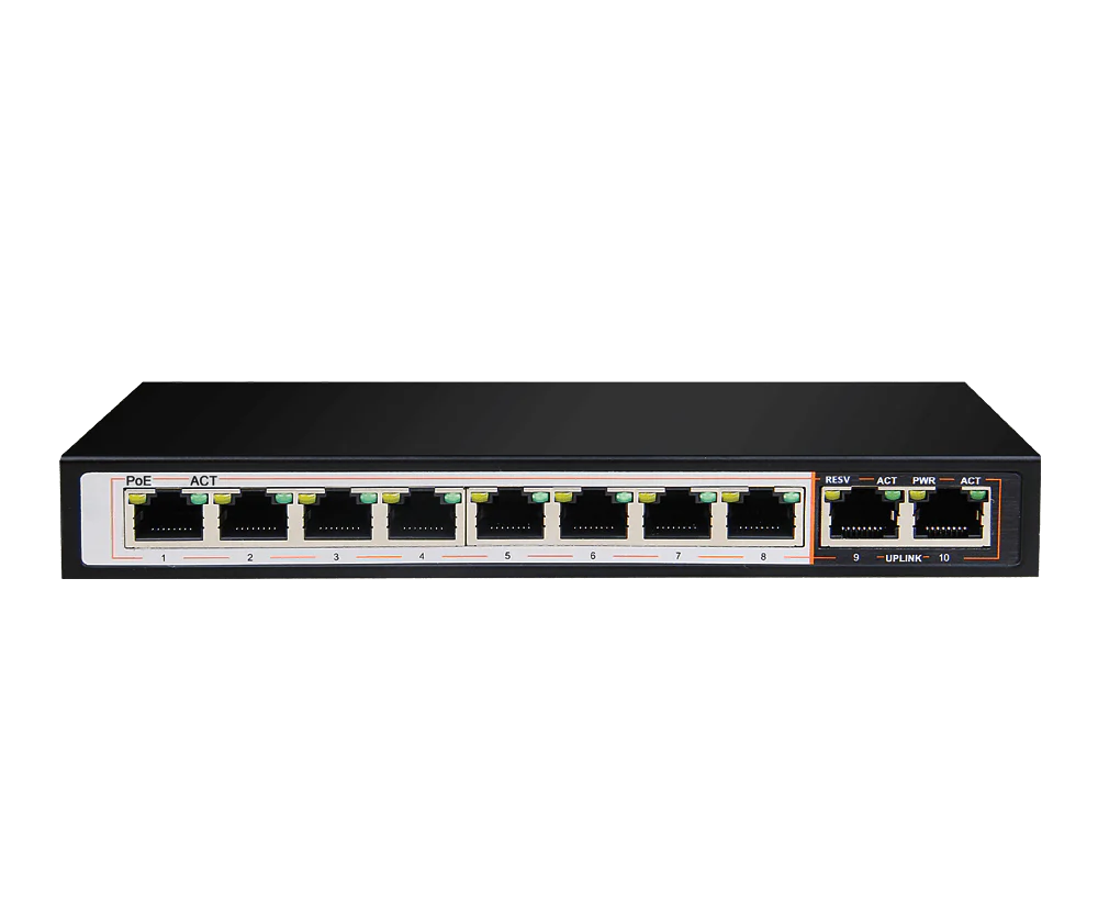 D-Link DGS-1010P-E 8GE PoE+ 2GE Uplink 250m PoE Switch