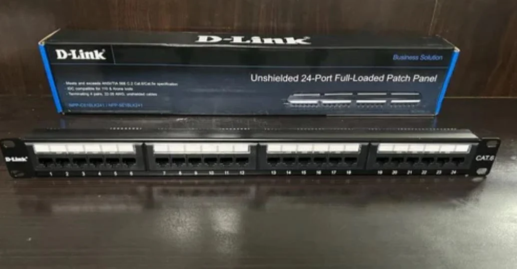 D-Link NPP-C61BLK241 Cat6 24-Port Patch Panel - RJ45 Ethernet Network Rack Mount
