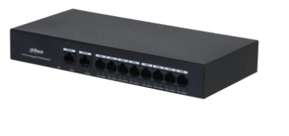 Dahua DH-PFS3010-8ET-65 10-Port Fast Ethernet PoE Switch – 8-Port PoE, 2 Uplink Ports, CCTV Network Switch