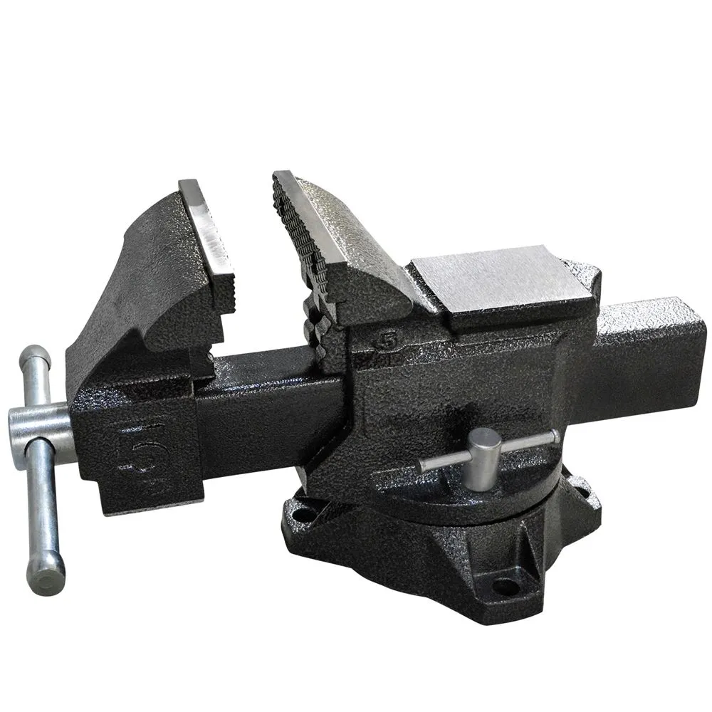 Deli DL2908Z 8″ Bench Vice – Heavy Duty Cast Iron Bench Vice with 40kN Clamping Force & Hardened Steel Jaws for Industrial Woodworking and Metalworking