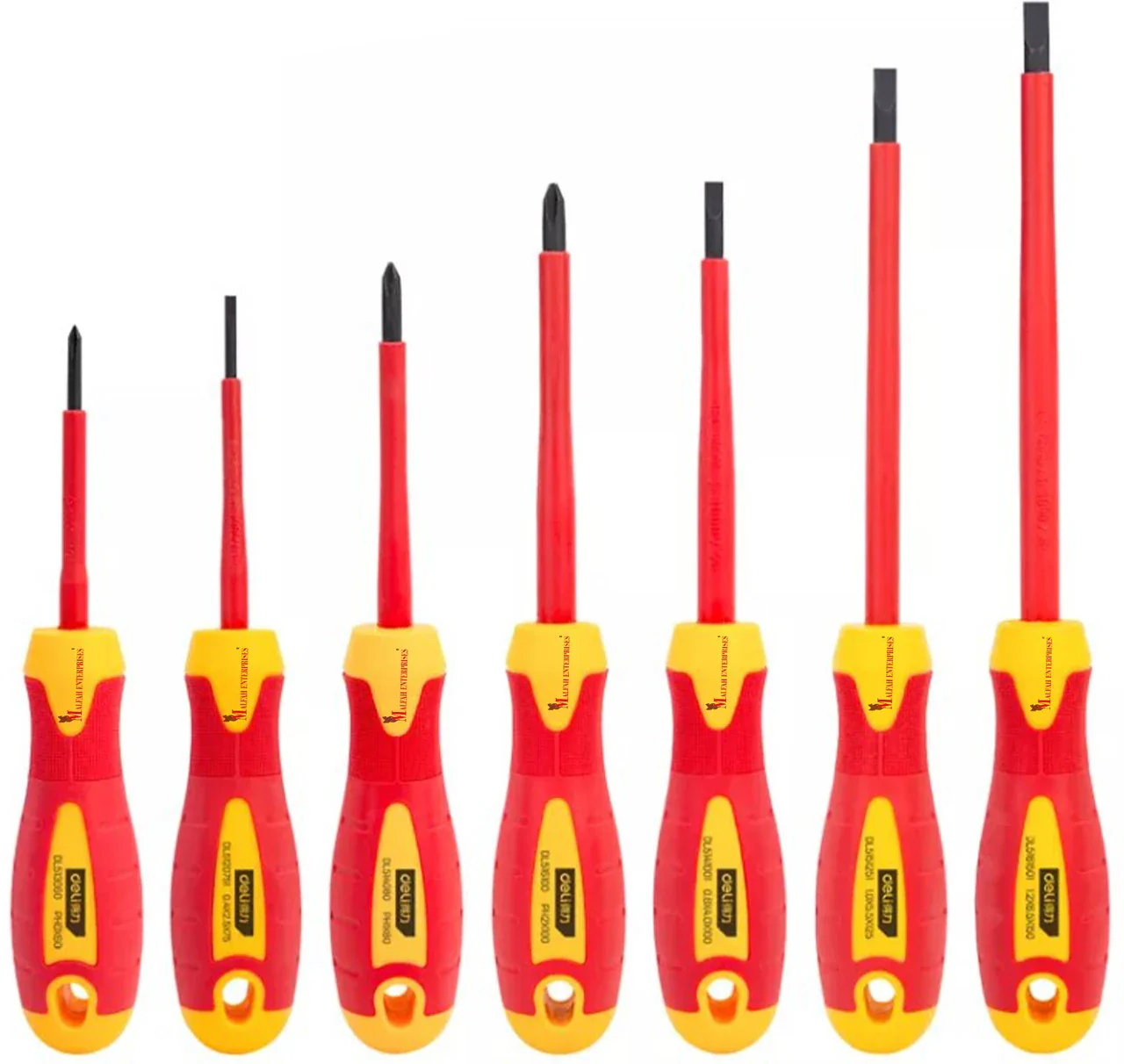 Deli DL510007 7 Piece Insulation Tool Set – Professional VDE Certified Insulated Hand Tools Kit for Electrical Installation, Service and Maintenance Work