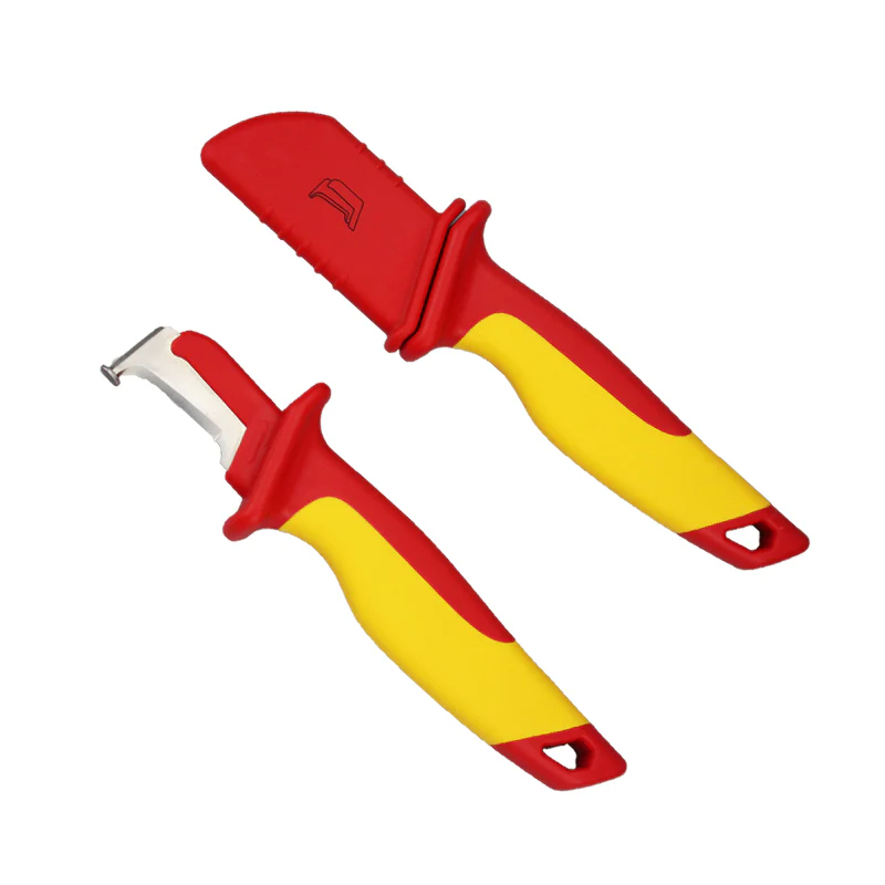 Deli DL515180 1000V Insulated Billhook Cable Stripping Knife – Heavy Duty VDE Electrical Hook Knife for Safe Cable Stripping and Cutting Applications - Image 3