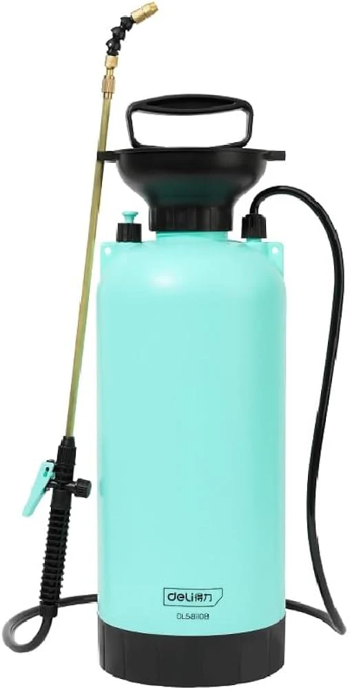 Deli DL581110 10L Sprayer – Heavy Duty Metal Lance Garden and Workshop Pressure Sprayer with Adjustable Mist to Stream Function for DIY Use - Image 3