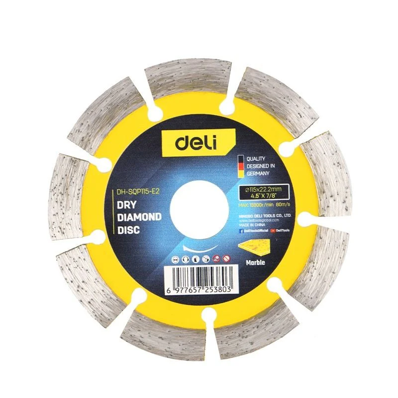 Deli EDH-SQP115-E2 115x22.2mm Dry Diamond Disc – Professional Cutting Blade for Concrete, Stone, and Masonry Applications - Image 2