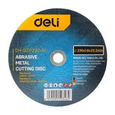 Deli EDH-SZP230-E2 230mm x 1.6mm x 22.2mm Flat Centre Abrasive Metal Cutting Disc – Heavy Duty Professional Cutting Wheel for Steel, Metal Fabrication, and Industrial Applications - Image 4