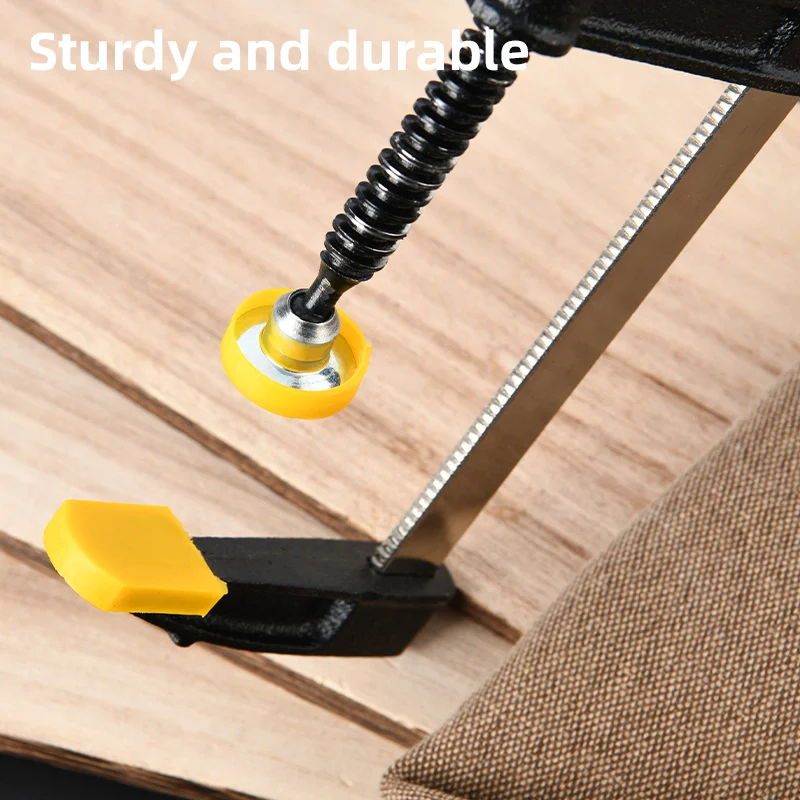 Deli EDL110525 50x250mm F Clamp – Heavy Duty Industrial Clamp with 1000N Maximum Force for Woodworking, Metal Fabrication, Workshop Assembly, and Construction Applications